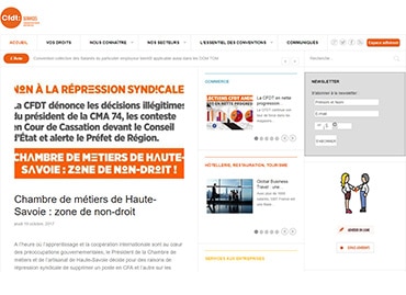 Site de la Fédération des services CFDT